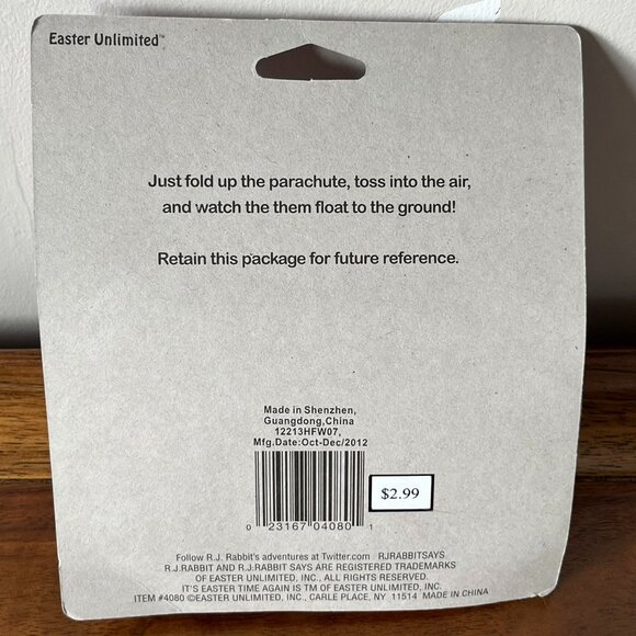 Easter Unlimited Bunny Paratroopers Toy Set Chick and Rabbit Plastic Kids Toys - Picture 4 of 5